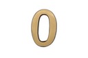 Номер 0, самоклеящаяся, 5 см, патина латунь