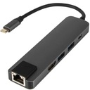 ХАБ СЕТЕВАЯ КАРТА 5-В-1 АДАПТЕР USB-C 3.0 HDMI LAN ETHERNET GIGABIT RJ45