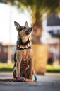 postroj pre psa Prechádzkový pes Nastaviteľné GUARD XS 15 mm SVETLO ŽLTÁ uKory Obchodné meno Szelki guard regulowane 15 mm XS PIES czasem SŁOŃCE czasem DESZCZ