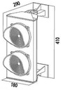 Semafor CAME PSSRV2 (2-komorový: červená-zelená) 230V LED (001PSSRV2), CA Značka Came