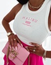 Boxerka dámska rebrovaná blúzka MALIBU Fame Fashion biela uni XS S M Značka iná