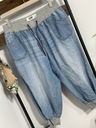 65 Crop letnie niebieskie wygodne luźne rarytas letnie 3XL Bawełna jeansy