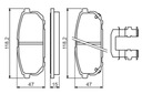 ZAPATAS DE FRENAPARA PARTE TRASERA BOSCH PARA KIA SORENTO I 3.5 