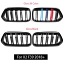 KRADA NERKOWA PARA BMW 2 PIEZAS F39 SUV SPORTS RACING REJILLA DE RADIADOR GLOSS BLACK ABS AKCESOR 