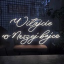 Witajcie w Naszej bajce napis ledowy led neon napis świecący