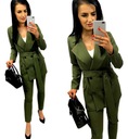 МОДНЫЙ ЖЕНСКИЙ КОСТЮМ НА ПУГОВИЦАХ ХАКИ S