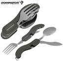 DOMINATOR Tourist Essentials, столовые приборы, складной нож, ложка, вилка, оливки.