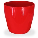 Горшок для цветов GLOSS белый, вазон COVER, грунт, 15 см, крышка