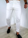 Pánske džínsové nohavice biele hladké slim MSB 29 Značka iná