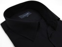 Czarna koszula męska z długim rękawem VILLARO L06 188-194 / 46-Slim