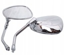 ХРОМИРОВАННЫЕ ЗЕРКАЛА CLASSIC CHOPER DRAG SAM, ОВАЛ, 8 мм