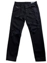 DIESEL pánske džínsy čierne s dierami veľ. W32 L32 Dĺžka nohavíc dlhá