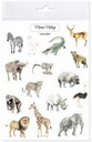 Nálepky Zvieratá Afriky, realistické maľované ilustrácie