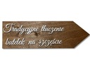 Drewniana tabliczka do drogowskazu weselnego