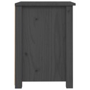 vidaXL Nočný stolík, sivý, 40x35x49 cm, masívne borovicové drevo Farba nábytku biela