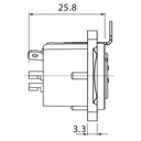 РАЗЪЕМ XLR 3-КОНТАКТНЫЙ ГНЕЗДОЧНЫЙ ROXTONE RX3FD-NT ДЛЯ МОНТАЖА НА ПАНЕЛИ