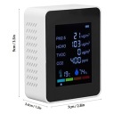 6-in-1 Air Quality Monitor, CO2 Meter with TVOC HCHO PM2.5 Detector (18871918565) фото min 7