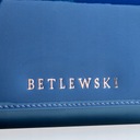 КОЖАНЫЙ КОШЕЛЕК ЖЕНСКИЙ Betlewski синий лакированный большой RFID подарок