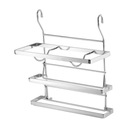 КОРЗИНА ПОДСТАВКА ПОДВЕСНАЯ ПОЛКА ДЛЯ БУМАГИ И ПЛЕНКИ ПОДВЕСНАЯ ХРОМ АМИКС