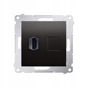Одинарная розетка HDMI Антрацит Simon 54