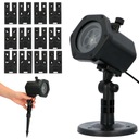 ЛАЗЕРНЫЙ проектор + рождественский светодиодный прожектор ПРОЕКТОР 12 КАРТ 6 Вт 48 УЗОРОВ