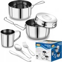 Scout ТУРИСТИЧЕСКИЙ МЕНАЖ СТАЛЬНОЕ КРЫЛЬЦО КРУЖКА ДЛЯ КОЛБАСКИ НЕОБХОДИМЫЙ НОЖ