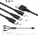 НЕЙЛОНОВЫЙ КАБЕЛЬ 3в1 ДЛЯ IPHONE / MICRO USB / TYPE-C