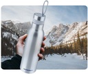 Туристический вакуумный термос, бутылка для воды, ручка, 500мл, нержавеющая сталь