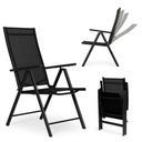 Набор из 2 складных металлических садовых стульев с регулируемой спинкой ModernHome.
