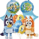 Фольгированные шары для собак BLUEY BINGO на день рождения 21 шт.