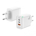 ОЧЕНЬ МОЩНОЕ СЕТЕВОЕ ЗАРЯДНОЕ УСТРОЙСТВО PD 65 Вт, 2 порта USB-C, USB-A 3.0