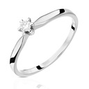 КОЛЬЦО ИЗ БЕЛОГО ЗОЛОТА С БРИЛЛИАНТОМ 0,07КАРАТА 24 часа