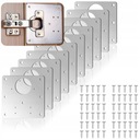 PŁYTKA BLASZKA NAPRAWCZA DO NAPRAWY WYRWANYCH ZAWIASÓW ZESTAW NAPRAWCZY