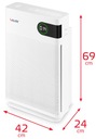 БЕСШУМНЫЙ ОЧИСТИТЕЛЬ ВОЗДУХА WELLTEC APH450D 85 м² HEPA H13 WiFi ТУРБО ФИЛЬТРЫ