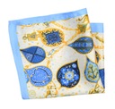 Мужской нагрудный платок с листьями синего и желтого цвета - Alties