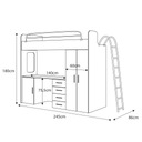 Súprava nábytku poschodová posteľ KIDDO 4D rošt lesk Kód výrobcu KRM00010