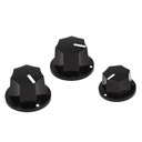 3 PCS Black vintage Volume skirted Knobs
