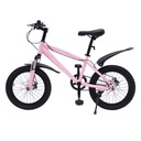 Ružový 18-palcový detský horský bicykel pre dievčatá vo veku 6-12 rokov Dodatočné vybavenie blatníky osvetlenie tašky