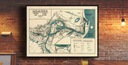 Старый план порта Гданьск Данциг Хафен 1939 г. 120x85см