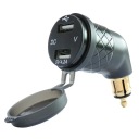 ГНІЗДО АВТОМОБІЛЬНИЙ ЗАРЯДНИЙ ПРИСТРІЙ 2X USB 3,1A 12V 24V АЛЮМІНІЙ  фото 12