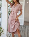 Dámske košeľové šaty s bodkovanou potlačou Ženy ležérne Kolekcia 2024