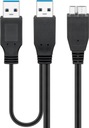 USB 3.0 x2 — кабель micro-B для накопителей Goobay 0,3 м