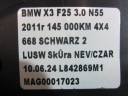BMW X3 F25 X4 F26 DOUBLURE DE PASSAGE DE ROUE PROTECTION PLASTIQUE 7206135 51717206135photo 14