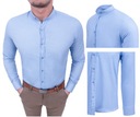 KOSZULA MĘSKA NIEBIESKA STÓJKA STRUKTURA r. 3XL