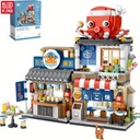 MOULD KING Japanese Street View Izakaya Shop Mini Building Blocks