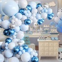 Голубые шарики BABY SHOWER, мальчик год, декор 10 шт.