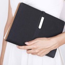 ОРГАНАЙЗЕР ДЛЯ БЛОКНОТА А5 КОЖАНЫЙ С ЗАКРЫТКОЙ ЧЕРНЫЙ ЭЛЕГАНТНЫЙ