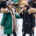 Dievčenské zimné teplé páperové bundy ROZ 120-160cm Strih kabát