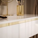 Kozmetický toaletný stolík AURORA závesný biely lesk Výška nábytku 15 cm