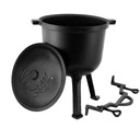 ПОДСТАВКА ЧУГУННАЯ ОХОТНИЧЬЯ КОРЗИНКА ДЛЯ ГРИЛЯ КОСТРА ДЛЯ ГУЛЯСЫ 8л